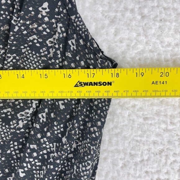Ann Taylor LOFT Black Snake Print Sleeveless Dress Womens Surplice‎ Neck Size 8 - Picture 6 of 15